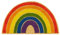 Baroni Home Zerbino Ingresso Casa in Cocco Arcobaleno Dipinto a Mano 70x40 cm, Tappetino Ingresso Facile da Pulire e Super Resistente