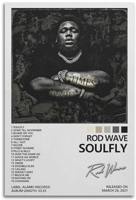 karn Rod-Wave-Poster, ästhetische Leinwand, Poster, Raumdekoration, Wandkunst, Poster, Druck, Dekoration, Poster, 20 x 30 cm, ungerahmt