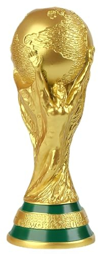 2022 World Cup Trophy Replica, Gold Resin Soccer Collectible for Desktop & Office