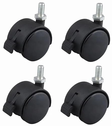 cyclingcolors 4x ruedas pivotantes con freno para muebles 40mm hasta 40kg por rueda pequeñas