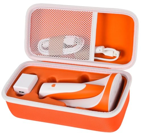 Boobowl Tasche für Ravensburger für Tiptoi Ladestation Stift 00111/00112/ 00159/00806/ 00801, Kompakt Hülle für Tiptoi Starterset für Ladegerät, Datenkabel -(Nur Box) (Orange)