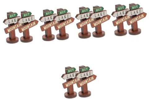 BESPORTBLE 10pièces Miniatures Panneaux Indicateurs Bois Pour Décoration De Jardins Et Paysages Accessoires De Jardin Bois Artisanal