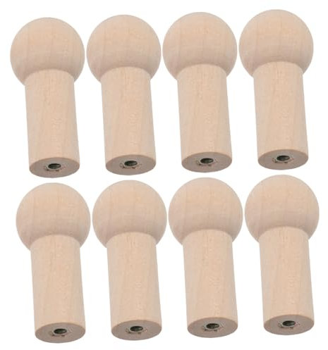 JOINPAYA Kleiderbügel Unfertige Holzhaken Puppendesign Dekorativer Wandhaken Holzhaken Zum Aufhängen Natürliche Wohndekoration Holz Mini Wohnkultur Hölzern Anhänger Runden