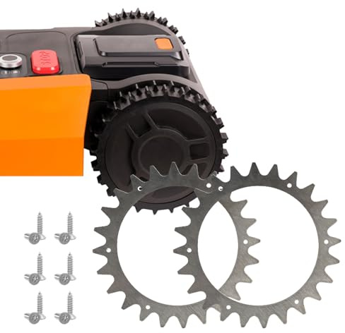 Oceanlend Mähroboter-Rad, Edelstahl-Hilfsräder, kompatibel mit für Worx Plus S/M, 205 x 205 mm, HOHY7O630Y7Z53Q6HZ526209HUU2F