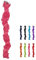 NETPROSHOP Bunte Heunetze für ca. 2-3 kg Heu Länge ca. 100 cm aus Nylon, Farbe:Pink
