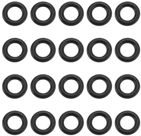 VGOL 20 Stück O-Ringe für Hochdruckreiniger-Schlauch Kompatibel mit Black & Decker Druck Innendurchmesser 6mm Außendurchmesser 9,8mm Dicke 1,7mm Schwarz