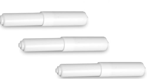 Toilet Paper Holder - 3pcs Toilet Paper Holder Replacement Roller Plastic Spring Loaded Toilet Tissue Roll Holder Insert,white Toilet Replacement Roller Spring Loaded,Plastic Toilet Tissue Roll Holder