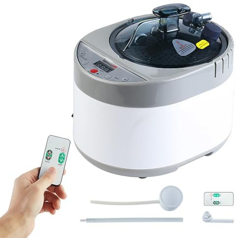 HLGKBY Generatore di Vapore Portatile per Sauna da 4 Litri, Macchina per fumigazione del Corpo, spegnimento/Regolazione Automatica 16 Livelli di Temperatura/temporizzazione 99 Minuti