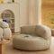 FYDZ Ledercouch mit gebogenem Design, perfekt für moderne Wohnräume (Beige, Sofa)