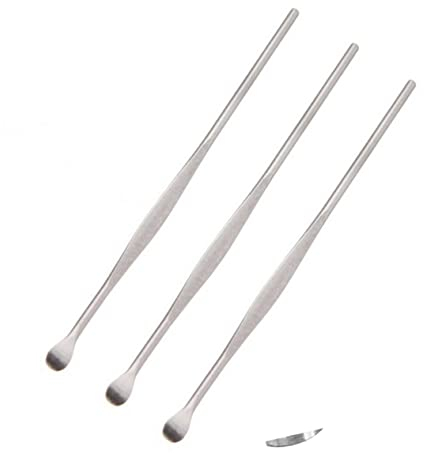 minkissy Ohr Löffel Ohrkürette Schaufel Ohrenreiniger Ohrenschmalzentferner Wiederverwendbares Ohr Ohrenreinigungsstift Ohren Sauberer Wiederverwendbarer Ohrstöpsel Silver