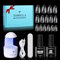 TOMICCA Kit Capsule Americaine Ongle - Pose Americaine Ongle Kit, 240 PCS Capsules Ongle Court Amande, Avec 6 en 1 Colle Faux Ongles Top Coat Semi Permanent Et Mini Lampe UV Ongles Gel