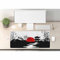 Woutay Gaming Mouse Pad,Japanese Landscapes with Mountains Black,Soft Smooth Surface and Non-Slip Rubber Base Soft Cloth Mouse Pad