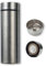 Double Wall Titanium Insulated Flasks with Tea Infuser Vacuum Sealed Thermal Cup Silver Leakproof Durable Lightweight for Hot Cold Beverage Portable Tea Lovers Travel Mug Bottle (500ML Silver)