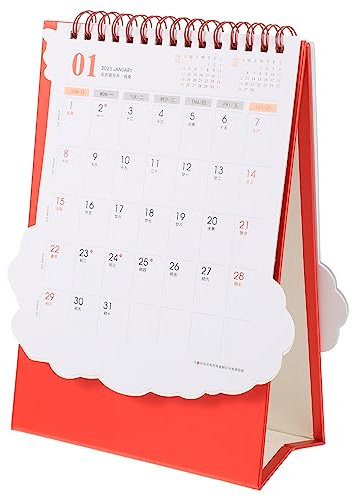 Lurrose 2023 Jahr Des Kaninchen-tischkalenders Zeitraum Wandkalender Monatlicher Kalender Monatlicher Schreibtisch Flip-desktop-kalender Tag Blockkalender Für Schreibtisch Jährlich Eisen