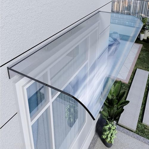 Moderne transparente Veranda-Markise aus Polycarbonat, Vordach für die Vordertür, Regenschutz für Fenster, UV-Schutz, Sonnenschutz für Vorder-/Hintertür, 40 x 140 cm