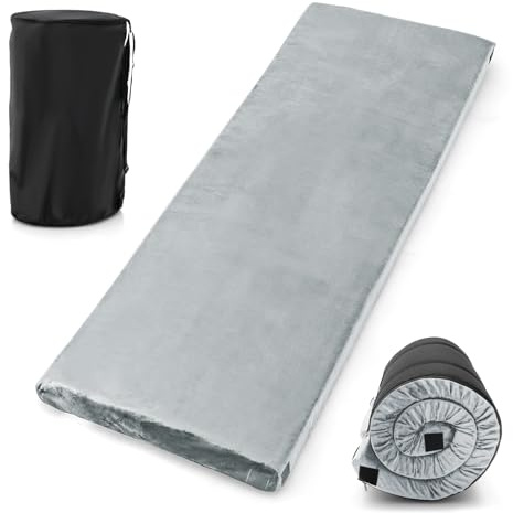 COSTWAY Memory-Schaum Camping Matratze, aufrollbare Campingmatte mit wasserdichter Beschichtung, Rutschfester Unterseite & Tragetasche, Bodenmatratze, Schlafmatte, Schlafmatratze