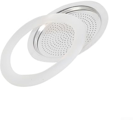 Honseadek Guarnizione di ricambio per espresso Moka in gomma siliconica Bialetti bianco 3987 mm (3 tazze)