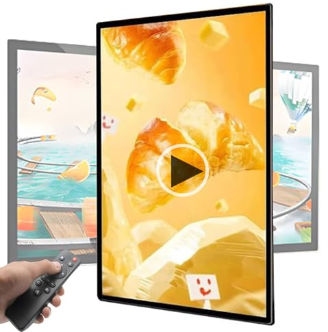 Quixnova 27''/32''/43''/49'' Digital Signage Display-Werbeplayer für Restaurants, Cafés, Salons und Geschäfte, Hoch- und Querformat, Digital Signage Player, Smart Split Screen 43inch