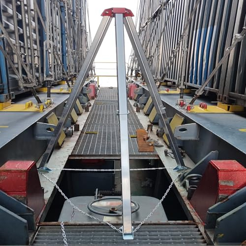GYEQXKT Trépied de Sauvetage Robuste en Aluminium avec treuil de Levage - Outil Indispensable pour Les interventions d'urgence en espaces confinés, Les catastrophes Naturelles et la récupé