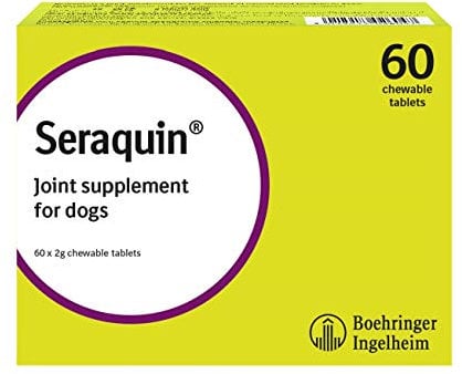 Seraquin Veterinary Joint Supplement with Turmeric for Dogs - 60 x 2 g Chewable Tablets