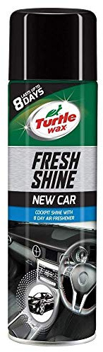 Turtle Wax 51787 Fresh Shine Interior Plastic & Dashboard Cleaner, New Car Scent, 500ml, Long-Lasting Anti-Static Shield