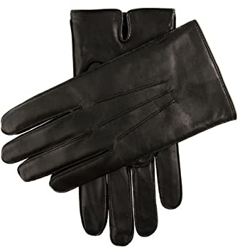 Dents Hastings Fleece Lined Hairsheep Leather Mens Gloves Small Black