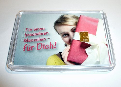 1g Goldbarren 999,9 Feingold in Motivbox Für einen besonderen Menschen, für Dich