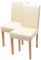 Mendler 2er-Set Esszimmerstuhl Stuhl Küchenstuhl Littau - Kunstleder, Creme, helle Beine