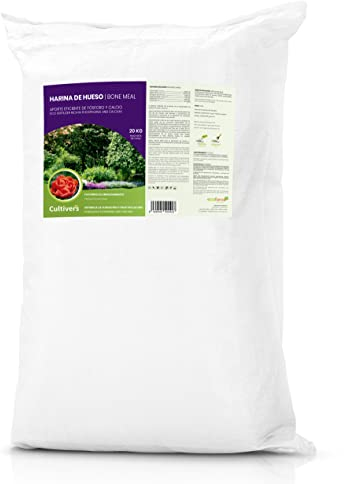 CULTIVERS Knochenmehl 20 kg. Organischer Dünger für Pflanzen. Versorgt Pflanzen mit Phosphor und Calcium. 100% natürlicher Dünger verbessert die Fruchtqualität