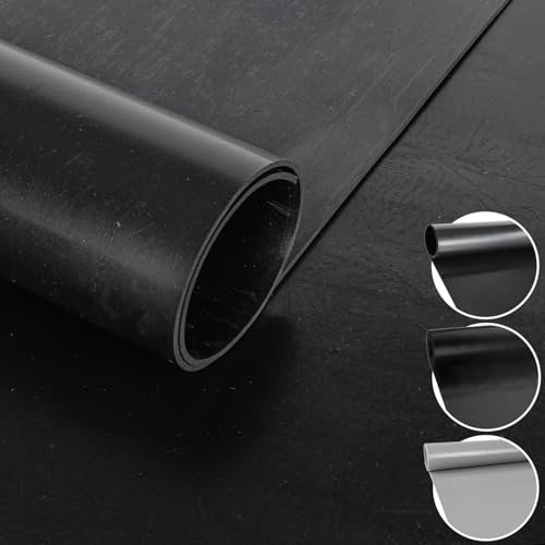 Gummimatte Glatt 3mm Schwarz - Antirutschmatte 240 x 100 cm | Beidseitig glatte Bodenschutzmatte, zuschneidbar - für Werkstatt, Garage, Regal, Schublade, Werkbank & Maschinenschutz