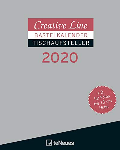 Creative Line Tischaufsteller hoch 2020 - Bastelkalender - Kreativkalender - Kalender zum Selbstgestalten - 16x20cm