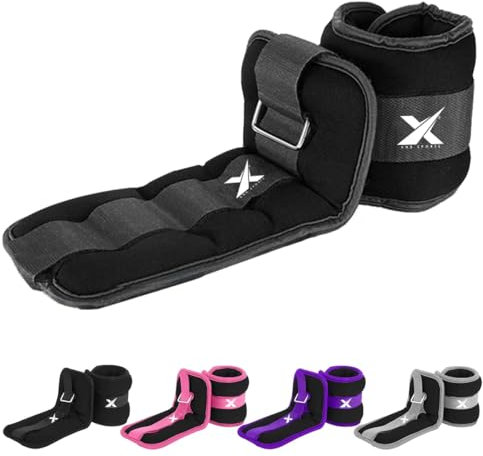 XN8 Gewichtsmanschetten Neopren Handgelenkgewichte 0.5kg-3kg Armgewichte für Fitness-Bewegung-Laufen-Joggen-Gymnastik