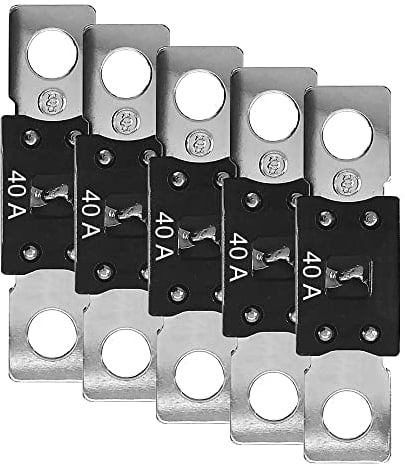 Offgridtec 5er Set MEGA-Sicherung 40A 32V, DC Hochstromsicherungen für 12V/24V Systeme, Überlast- & Kurzschlussschutz, Kupferkern, Nylongehäuse, Universelle Passform für Wechselrichter & Batteriekabel