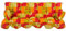 PATIO Cojín para Columpio de jardín (180 x 50 cm), Color Rojo, Naranja, Amarillo y Verde