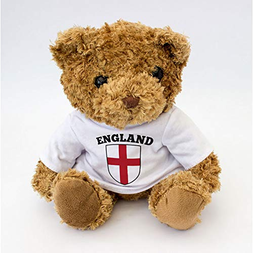 Big Red Egg ENGLAND FLAG - Adorable Lovely Soft Brown Teddy Bear - Gift Present