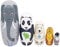 5 Schichten Russische Matroschka-Puppen, Holz Tier Nesting Dolls, Schön Matroschka-Puppen, Holz Klassisch Russische Matroschka, Für Partys, Festivals, Wohnzimmer, Schlafzimmerdekorationen