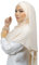 Hijab zum Überziehen mit integrierter Mütze aus Chiffon, für muslimische Frauen, verhüllt, islamischer Schal, Schleier, Slip-on HE100, Cremefarben, One size