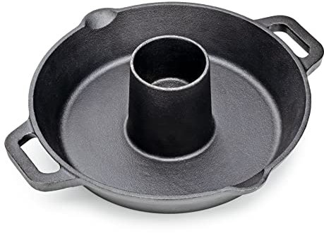 FLAME ROCK Gusseisen-Hähnchenbräter rund