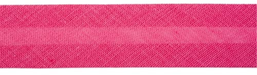 Jajasio Baumwoll Schrägband 25mm breit in 24 Farben, Einfassband Baumwolle Nahtband 14 ? Himbeere