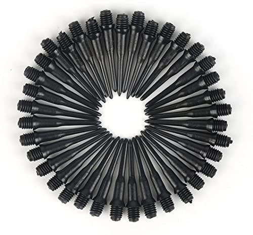 Teegxddy 300 Stück Plastik-Dartspitzen für elektronische Darts, Soft-Dart-Spitze, Dart-Spitze, Plastik-Dart-Spitze,schwarz