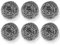 AKH® 6 psc Stainless Steel Scourers | Heavy Duty Cleaning | Metal Scourer | Wire Scourer | Steel Scouring Pad | Multipurpose Wire Pads | Metal Sponge Scrubber For Cleaning Washing Dishes Kitchen