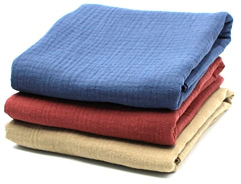 VmG-Store 3X Musselin Set je 0,5m x 1,35m Double Gauze Stoff 100% Baumwollstoff Tex Standard 100 (3er Set je 0,5m, Set09)