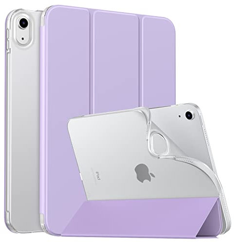 MoKo Case for New iPad (A16) 11th Generation 2025/ 10th Generation 2022, iPad 11 inch/ 10.9 inch Case with Soft TPU Translucent Frosted Back Cover, Auto Wake/Sleep, Support Touch ID,Taro Purple
