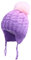 LANGZHEN Pom Pom Trend Winter Baby Hut Kleinkind Frühe Klappe Design Stricken Warme Mütze Für Mädchen Kleinkind Kinder (Lila, M, 1-2 Jahre)