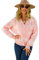 HEYPORK Damen Herbst Winter Warm Bequem Jacke Casual Mode übergangsjacke Mantel Frauen Herbst/Winter Strickjacke mit Blumen Kaschmirjacke(Rosa, M)
