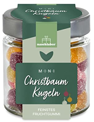 Christbaumkugeln Fruchtgummi 120g | Süße Gummibärchen | Weihnachtliche Gummibärchen | Adventskalender Geschenk | Geschenk für die Adventszeit