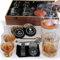 SMOKEOLOGIST Whiskey Geschenkset - 2 drehbare Gläser, 2 Nosing Gläser, Wood Chip Whiskey Smoker, 2 Eiskugeln, 4 Whiskey Steine, Luxus Holz Geschenkbox