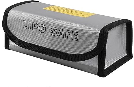 PIQIUQIU Batterie feuerfeste Explosion Zipper Fire Schutzhülle Sack,Lipo Batterie Safe Bag, Lipo Akku Tasche, Feuerfeste Sicherheitsschutztasc