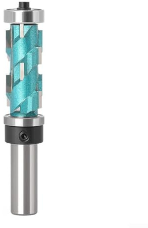 YUANGANG Hartmetall-Fräser, Doppellager-Trimm-Spiralschneider Spiral-Doppellager-Fräser für genaues Trimmen (12 × 43 mm)
