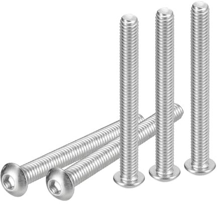 DTGN 5/16-18x3 Sechskantschrauben mit Linsenkopf - 20er Pack - Gut für Maschinen - 304 Edelstahl 18/8 - Innensechskant Vollgewinde UNC Befestigungselemente